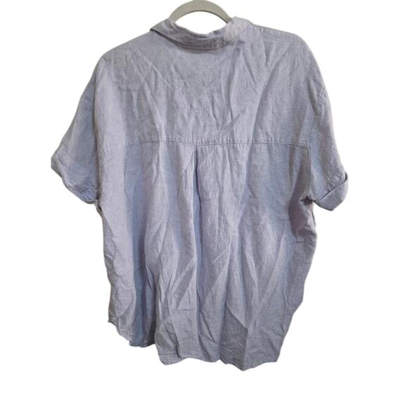 Madewell Linen-Blend Swenson Popover Shirt - XL - Lavender - Picture 5 of 5